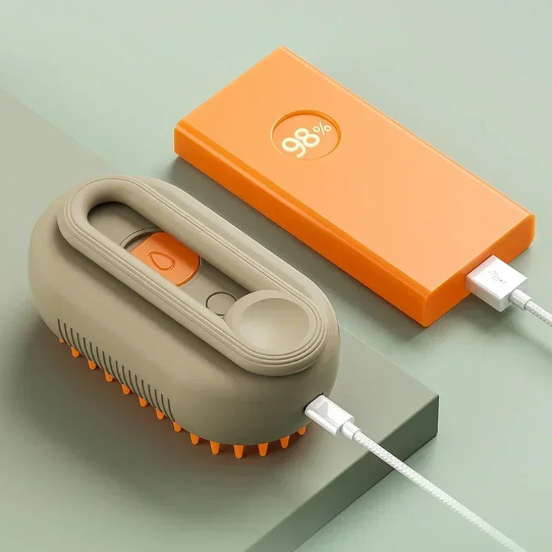 Silicone bristles of the pet steam brush
