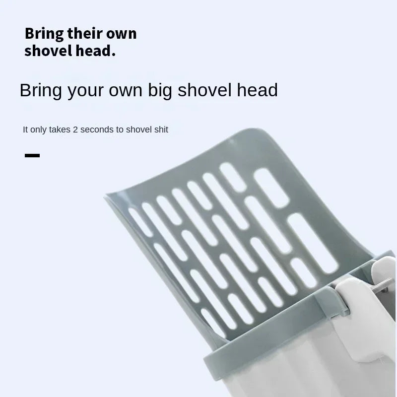 Litter scoop with refill bag rolls