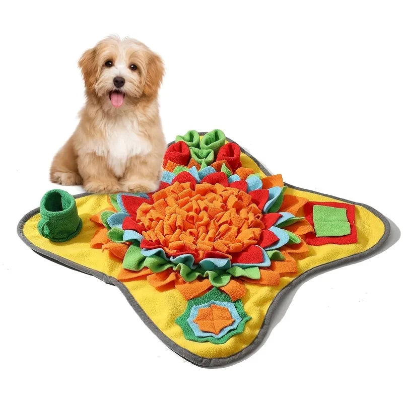 Dog snuffle mat for sniffing and slow feeding