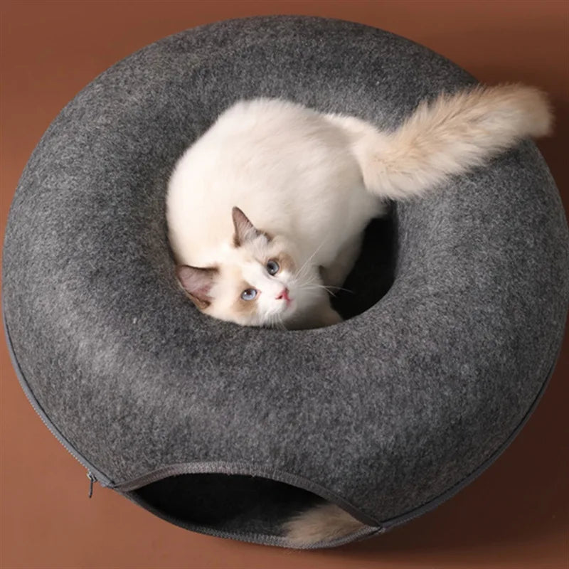 Felt cat cave colours